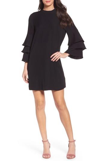 Women's Chelsea28 Ruffle Sleeve Shift Dress - Black