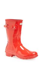 Women's Hunter 'original Short' Gloss Rain Boot M - Red