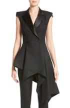 Women's Monse Asymmetrical Cap Sleeve Blazer - Black