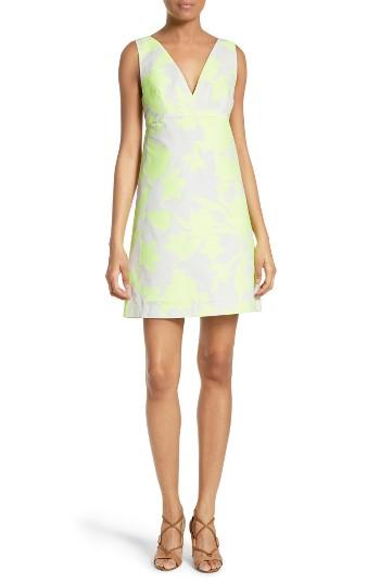 Women's Milly Floral Jacquard A-line Minidress