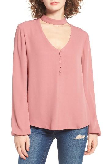 Women's Wayf Sweet Symphony V-neck Blouse - Pink