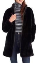 Women's J.crew Zip-up Teddy Coat - Black