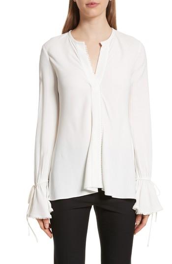 Women's Derek Lam 10 Crosby Bell Cuff Blouse - White