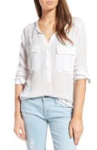 Women's Ag Nevada Cotton Henley Shirt - White