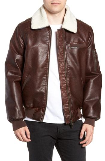Men's Members Only Vintage Flight Jacket - Brown