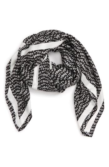 Women's Stella Mccartney Love Text Silk Scarf