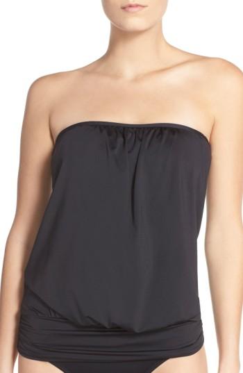 Women's Tommy Bahama Bandini Blouson Tankini Top - Black