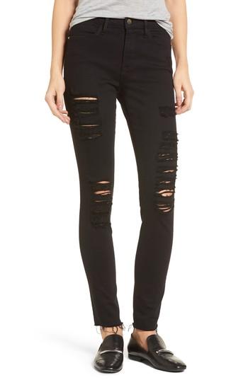 Women's Frame Le Color High Waist Skinny Jeans - Black