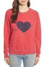 Women's The Great. The College Cotton Sweatshirt - Red