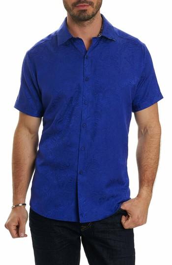 Men's Robert Graham Tonal Paisley Classic Fit Sport Shirt, Size - Purple