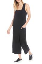 Petite Women's Eileen Fisher Crop Jersey Jumpsuit, Size P - Black