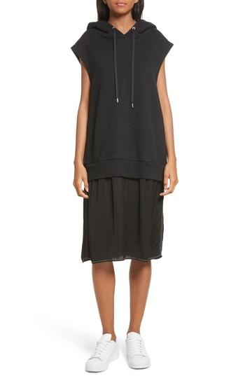 Women's Public School Allison Cotton Hoodie Dress - Black