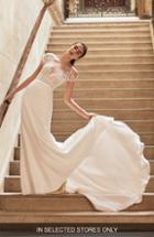 Women's Carolina Herrera Hannah Illusion Bodice Silk Lace Trumpet Gown, Size In Store Only - White