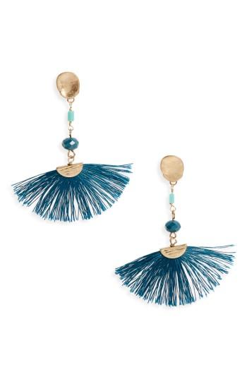 Women's Canvas Jewelry Fan Drop Post Earrings
