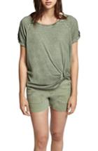 Women's Sanctuary Adrienne Side Twist Cotton Blend Top - Green