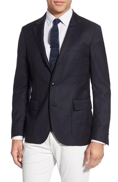 Men's Gant 'hopsack' Trim Fit Wool Sport Coat