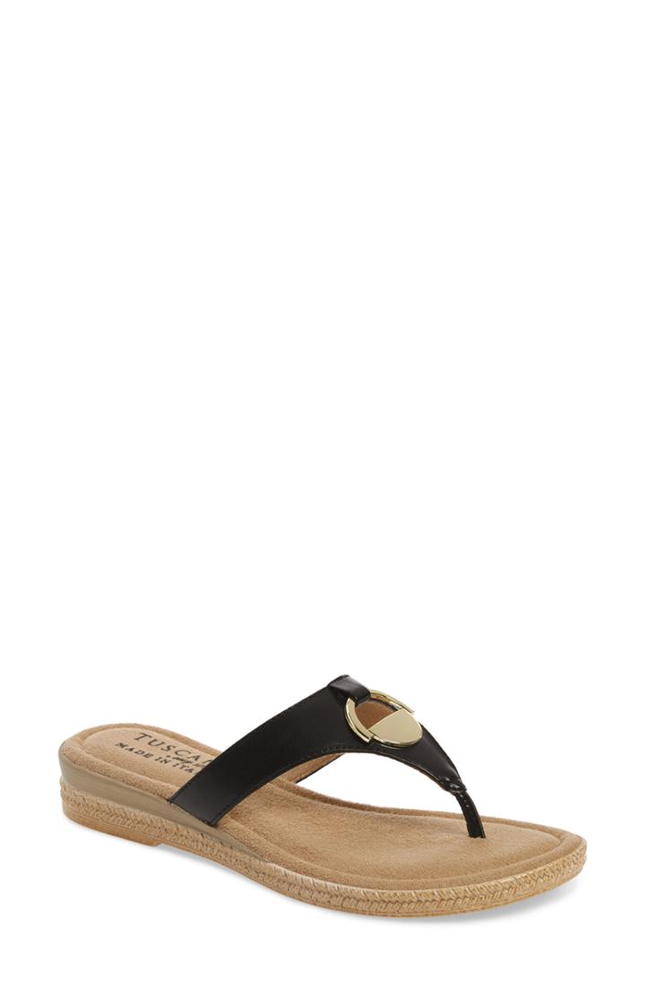 Women's Tuscany By Easy Street Belinda Flip Flop .5 W - Black