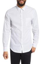 Men's Good Man Brand Slim Fit Zig Zag Print Sport Shirt - White