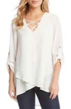 Women's Karen Kane Crisscross Wrap Top - White