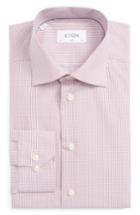 Men's Eton Slim Fit Check Dress Shirt .5 - Red