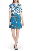 Women's Ted Baker London Colorblock Floral Shift Dress - Blue