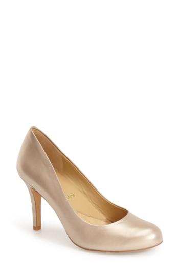 Women's Trotters 'signature Gigi' Round Toe Pump M - Metallic
