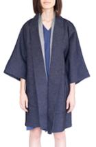 Women's Simple By Trista Oversized Denim Kimono Coat