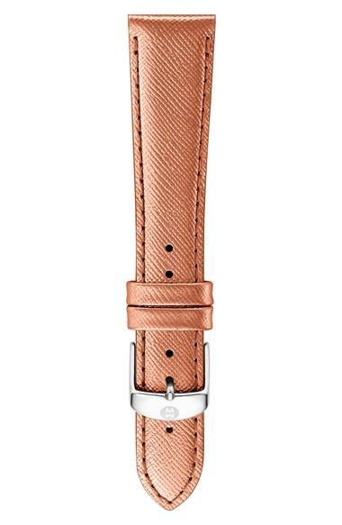 Women's Michele 16mm Leather Watch Strap