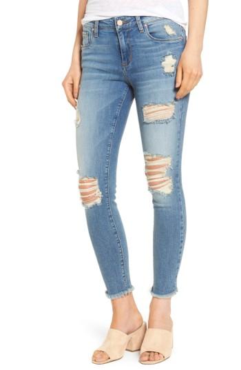 Women's Bp. Ripped Crop Skinny Jeans - Blue