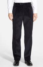 Men's Berle Pleated Corduroy Trousers X 32 - Blue