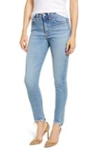 Women's Levi's 501 High Waist Nibbled Hem Skinny Jeans X 28 - Blue