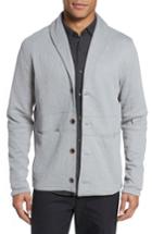 Men's Billy Reid Quilted Shawl Collar Sweater - Grey