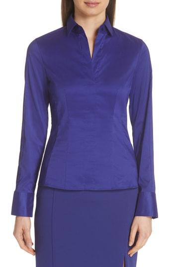 Women's Boss Bashina Stretch Poplin Blouse - Purple