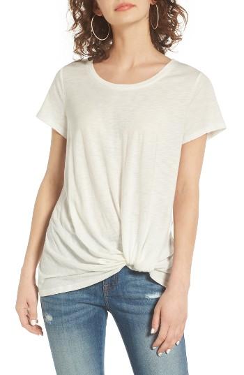 Women's Bp. Twist Front Tee, Size - White