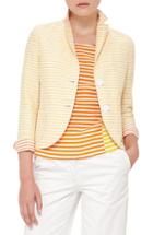 Women's Akris Punto Stripe Cotton & Linen Jacket