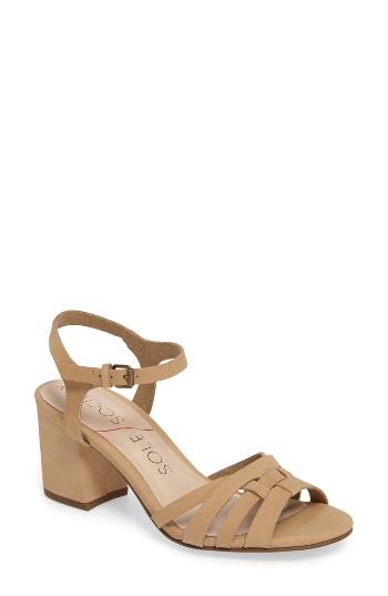 Women's Sole Society Paulina Block Heel Sandal .5 M - Brown