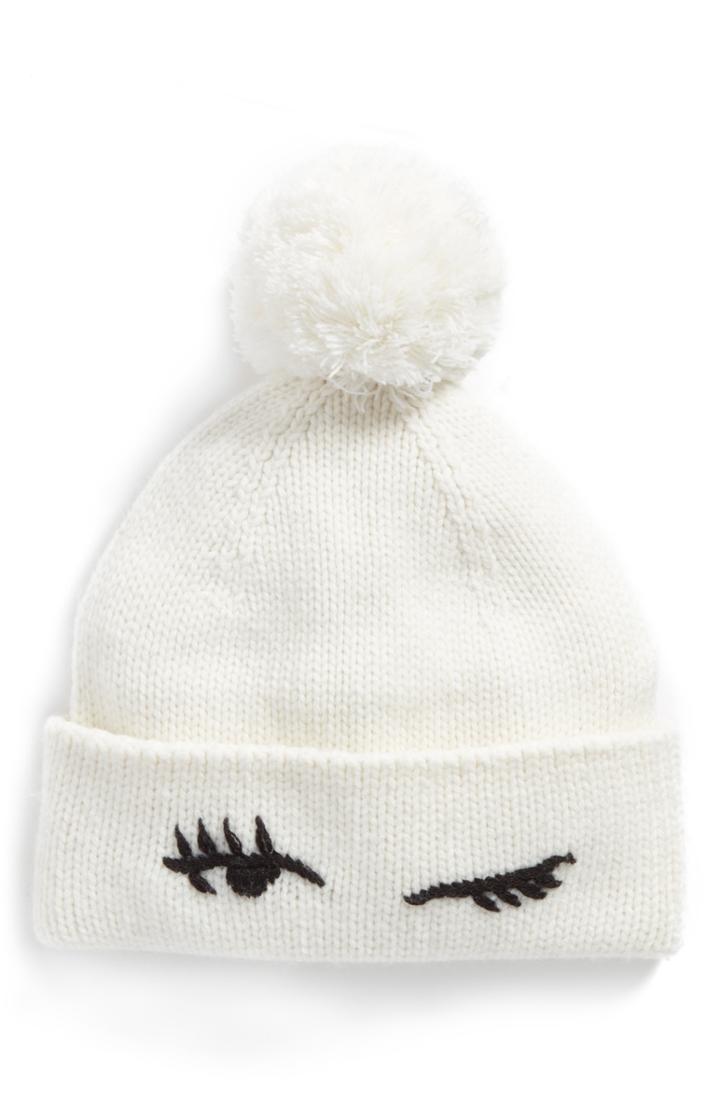 Women's Kate Spade New York Winking Beanie With Pom -