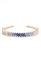 Women's Nadri Spree Blue Baguette Cuff Bracelet