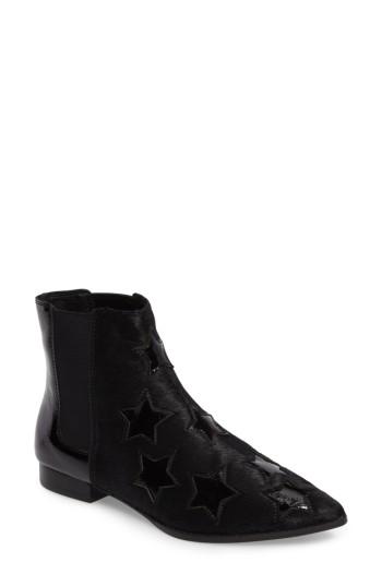 Women's Ash Bliss Genuine Calf Hair Chelsea Bootie Eu - Black