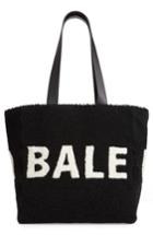 Balenciaga Logo Genuine Shearling Tote -