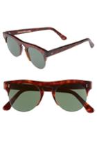 Men's Cutler And Gross 48mm Polarized Browline Sunglasses - Dark Turtle
