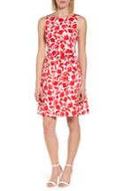 Women's Anne Klein Floral Fit & Flare Dress - Red