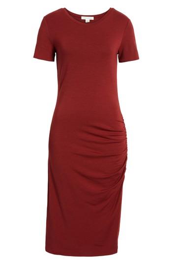 Women's Treasure & Bond Side Ruched Body-con Dress - Red