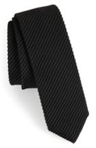Men's Boss Velvet Stripe Tie, Size - Black