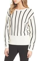 Women's Trouve Vertical Stripe Sweater, Size - Ivory