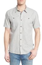 Men's Patagonia 'back Step' Regular Fit Check Short Sleeve Sport Shirt - Grey