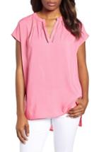 Women's Caslon High/low Woven Top, Size - Coral
