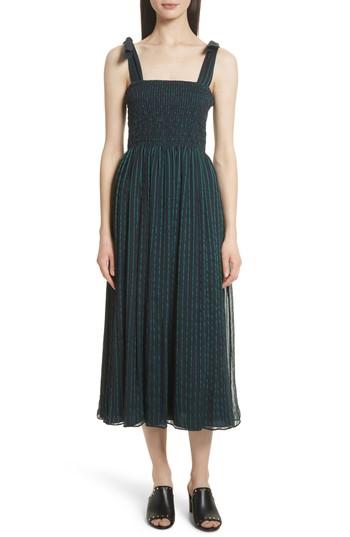 Women's Grey Jason Wu Stripe Chiffon Dress - Blue