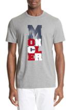 Men's Moncler Maglia Vertical Logo T-shirt, Size - Grey
