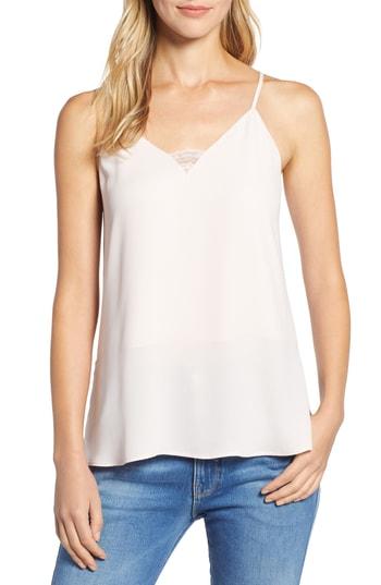 Women's Halogen Lace Trim Camisole - Pink